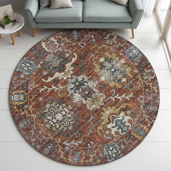 dalyn silk road sr8 paprika rug