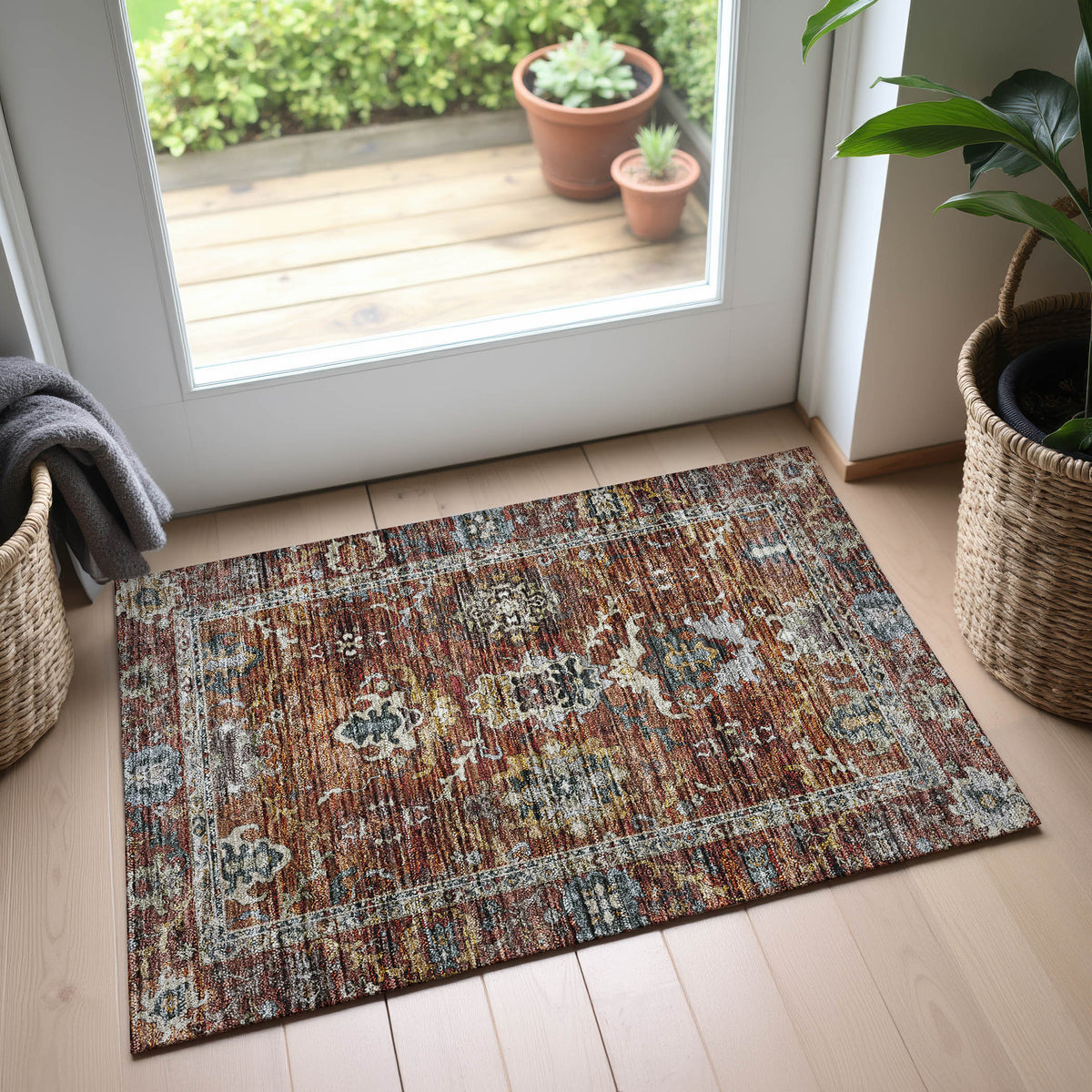 dalyn silk road sr8 paprika rug