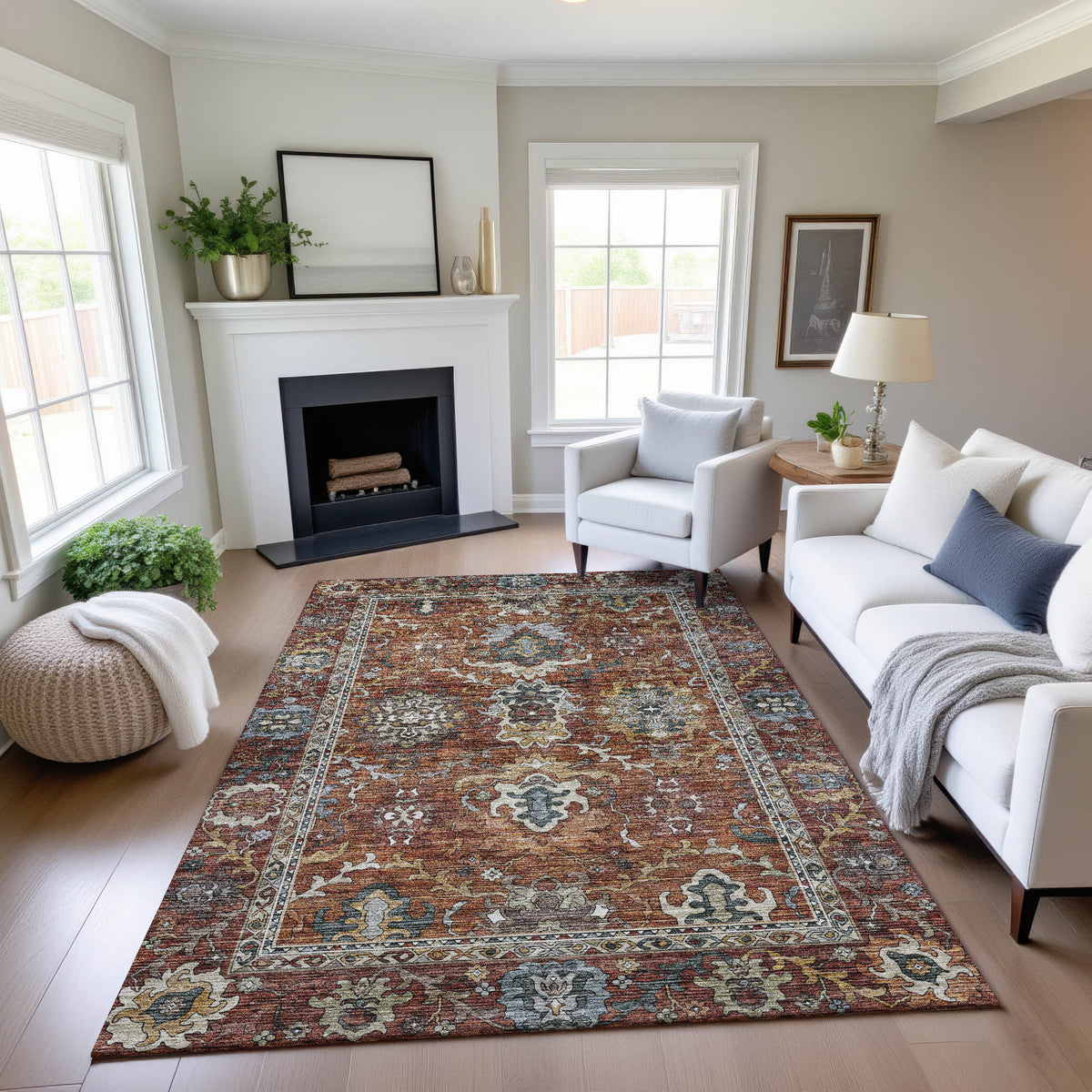 dalyn silk road sr8 paprika rug