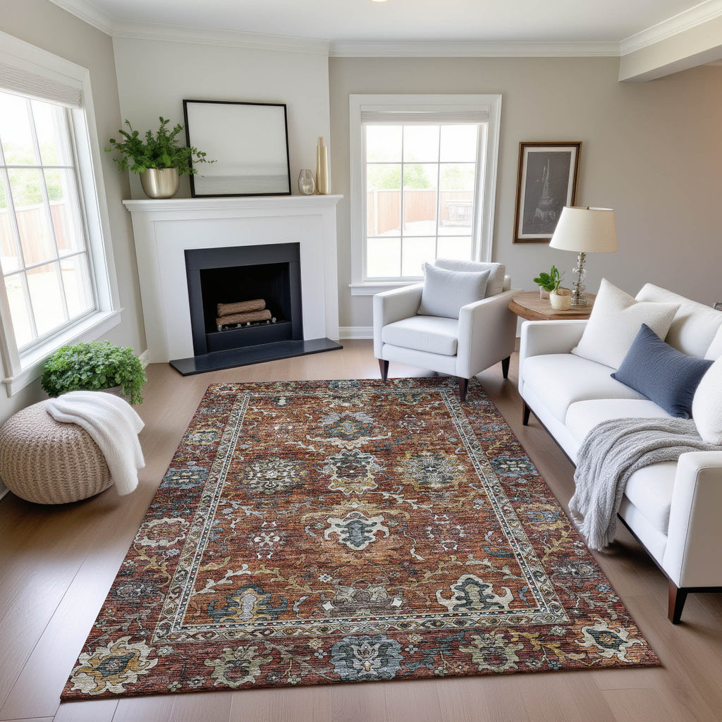 dalyn silk road sr8 paprika rug