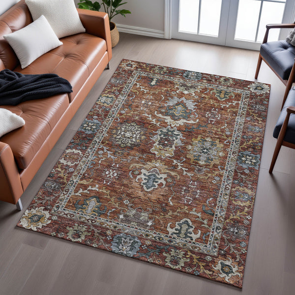 dalyn silk road sr8 paprika rug