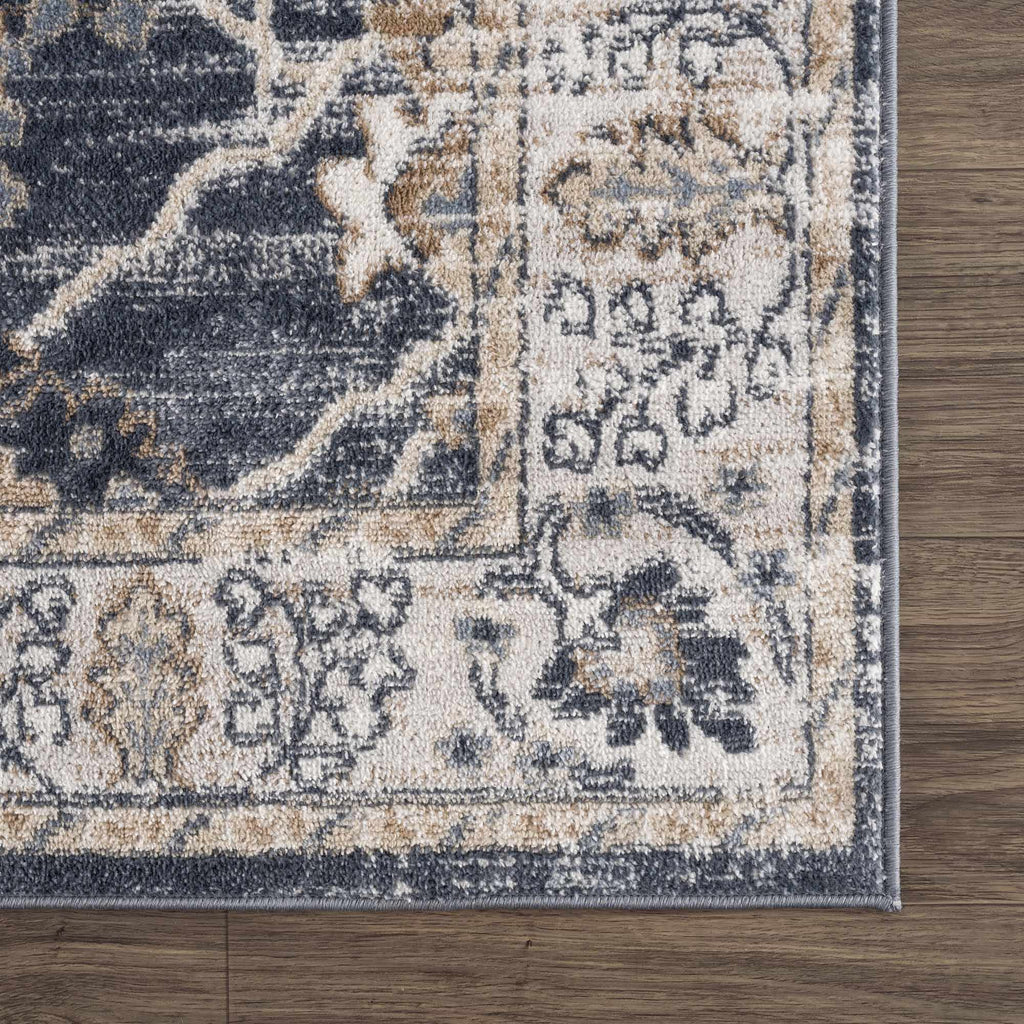Hauteloom Scalby SCALB Denim Machine Made Polypropylene Rug
