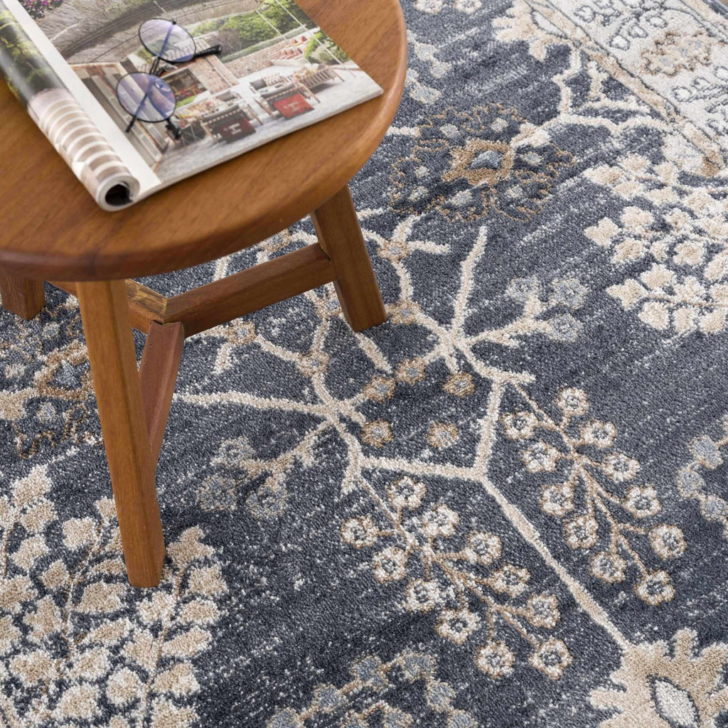 Hauteloom Scalby SCALB Denim Machine Made Polypropylene Rug