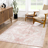 Hauteloom Snead SNEAD Pale Pink Machine Made Polypropylene Rug