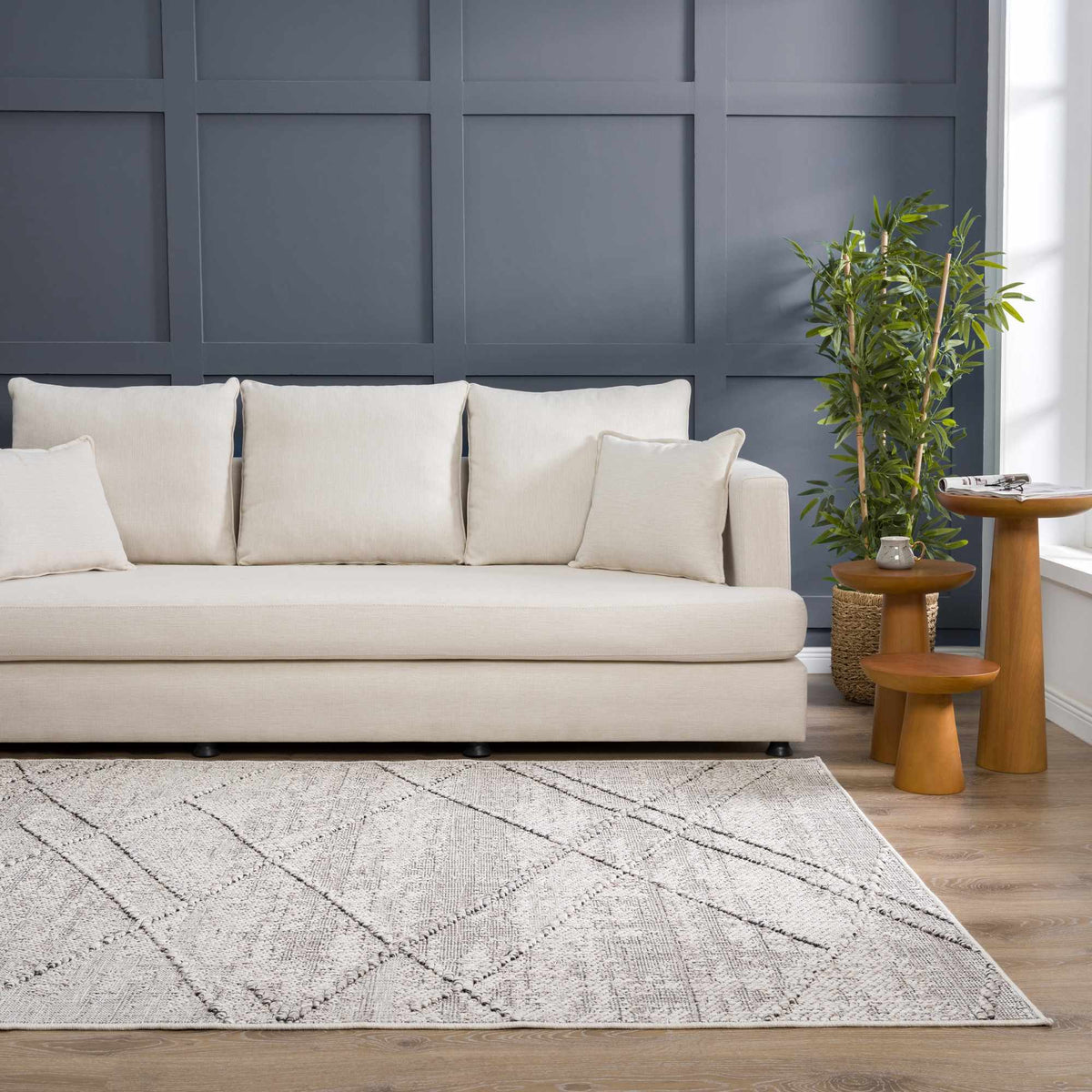 Hauteloom Limited Edition HSSOBAQERA2 Taupe Machine Made Polypropylene Rug