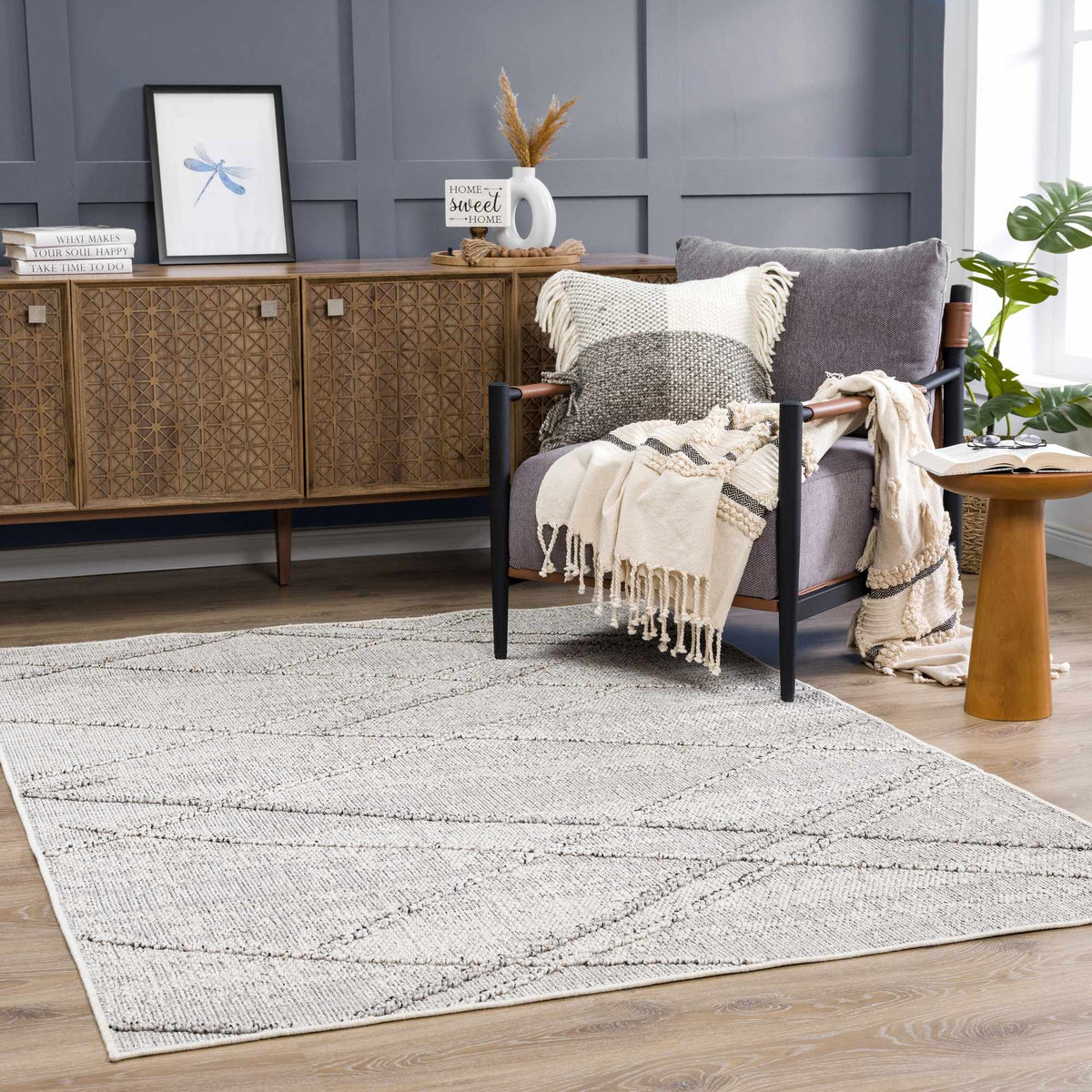 Hauteloom Limited Edition HSSOBAQERA2 Taupe Machine Made Polypropylene Rug