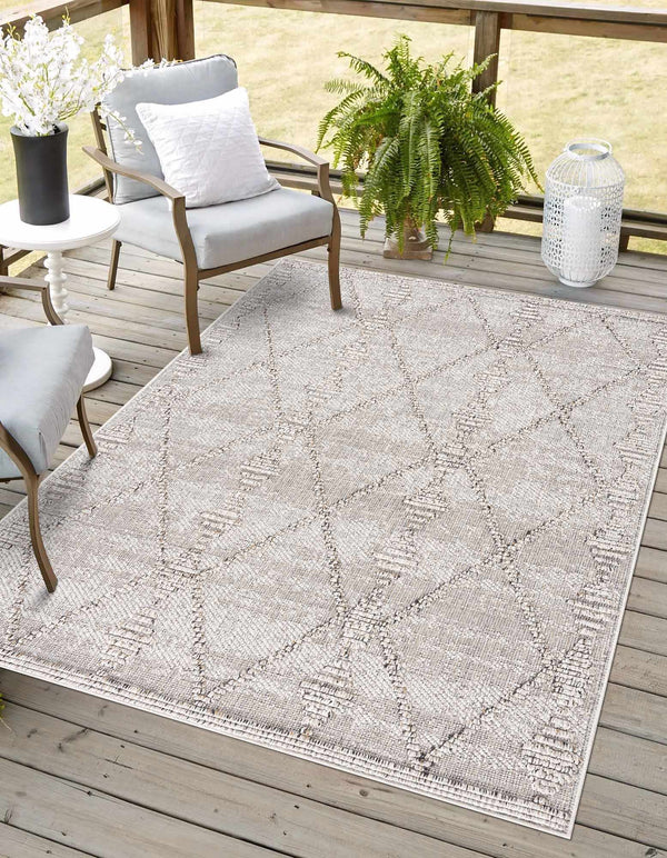Hauteloom Nyla HSSONYLA8A1 Beige Machine Made Polypropylene Rug
