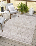 Hauteloom Nyla HSSONYLA8A1 Beige Machine Made Polypropylene Rug