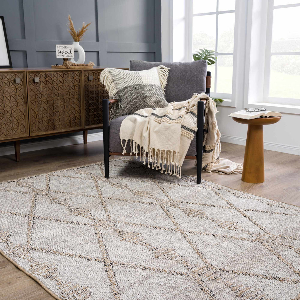Hauteloom Nyla HSSONYLA8A2 Tan Machine Made Polypropylene Rug