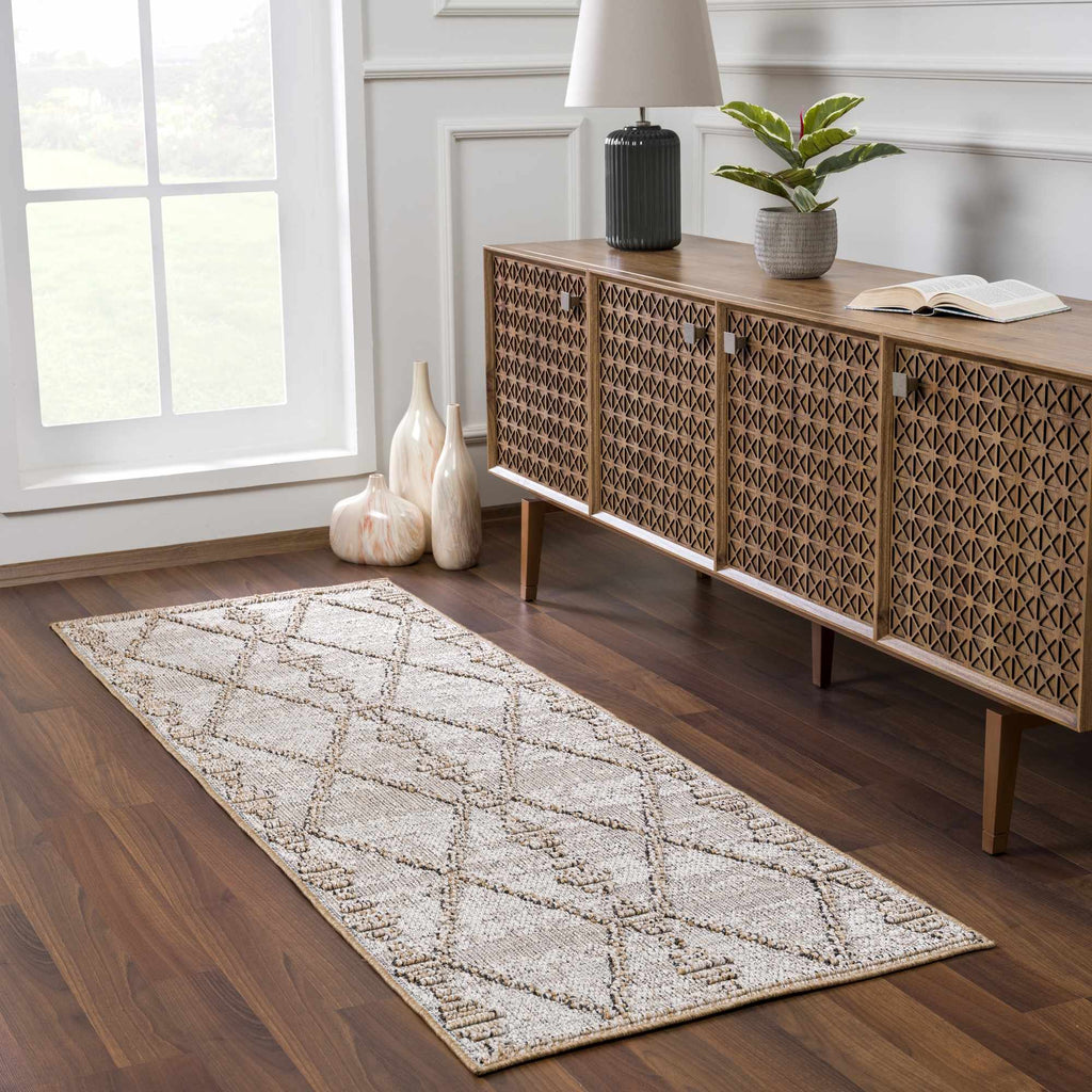 Hauteloom Nyla HSSONYLA8A2 Tan Machine Made Polypropylene Rug