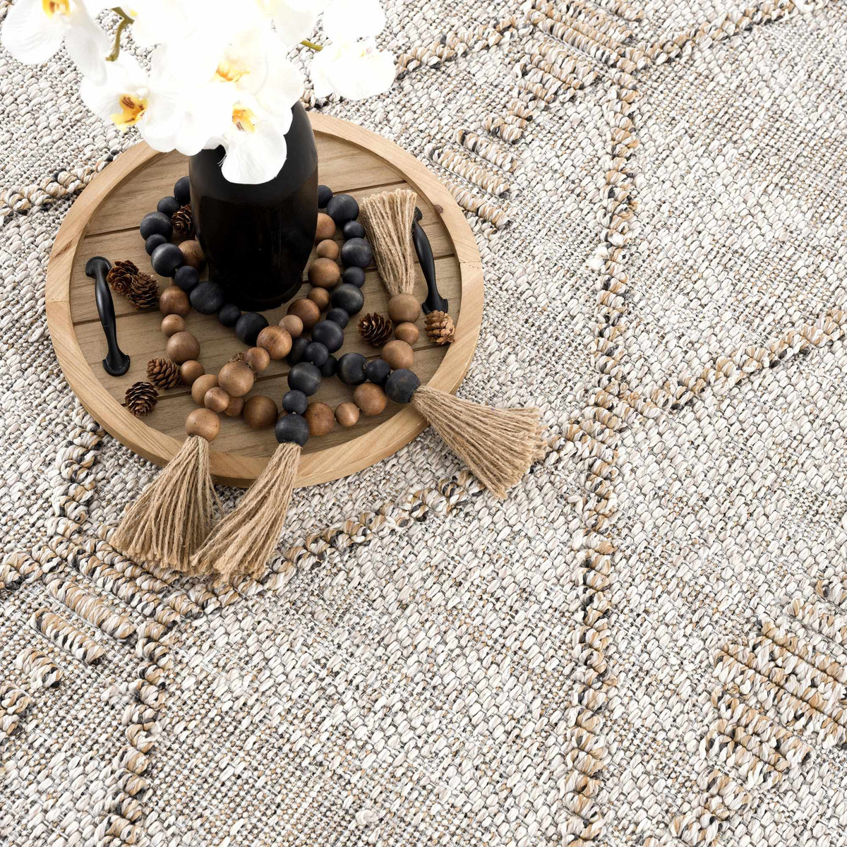 Hauteloom Nyla HSSONYLA8A2 Tan Machine Made Polypropylene Rug