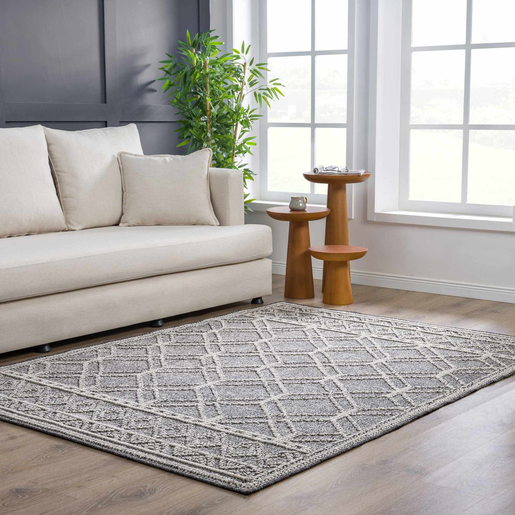 Hauteloom Limited Edition HSSODIAH8A1 Black Machine Made Polypropylene Rug