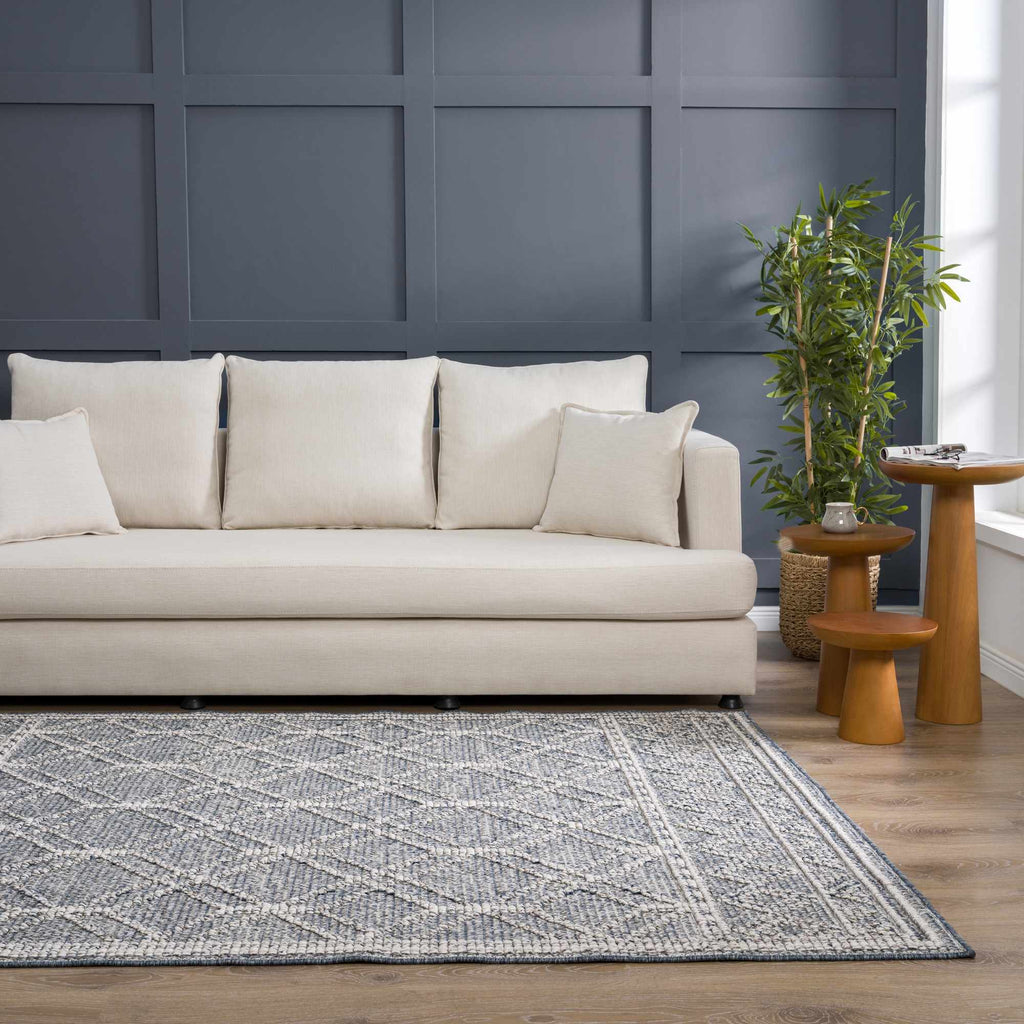 Hauteloom Limited Edition HSSODIAH8A3 Slate Blue Machine Made Polypropylene Rug