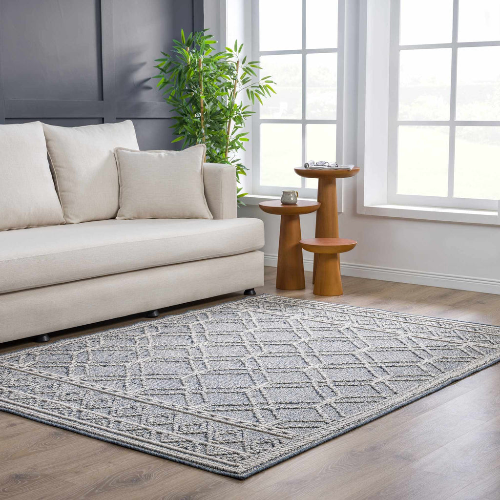 Hauteloom Limited Edition HSSODIAH8A3 Slate Blue Machine Made Polypropylene Rug