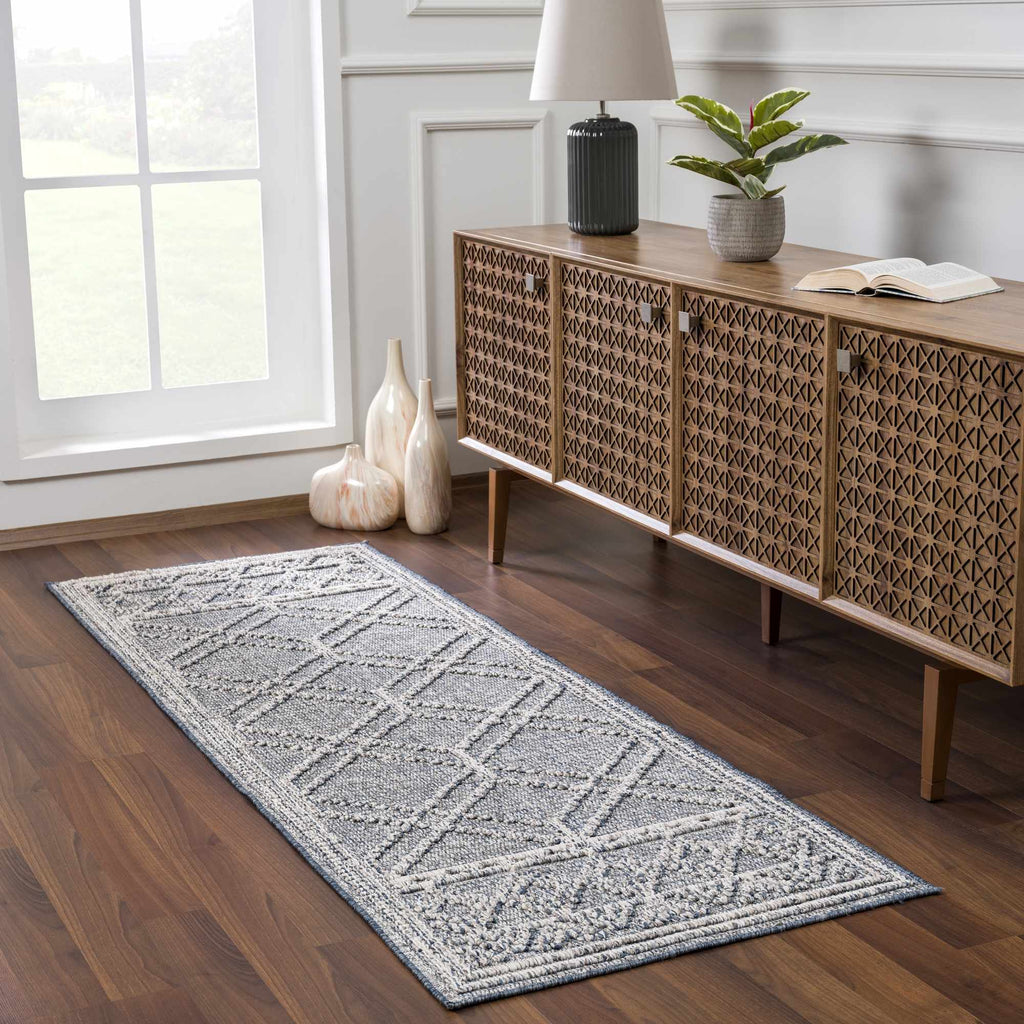Hauteloom Limited Edition HSSODIAH8A3 Slate Blue Machine Made Polypropylene Rug