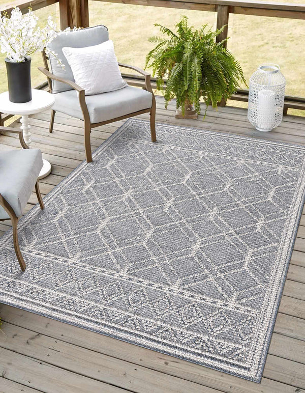 Hauteloom Limited Edition HSSODIAH8A3 Slate Blue Machine Made Polypropylene Rug
