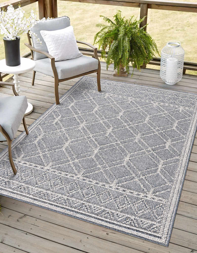 Hauteloom Limited Edition HSSODIAH8A3 Slate Blue Machine Made Polypropylene Rug