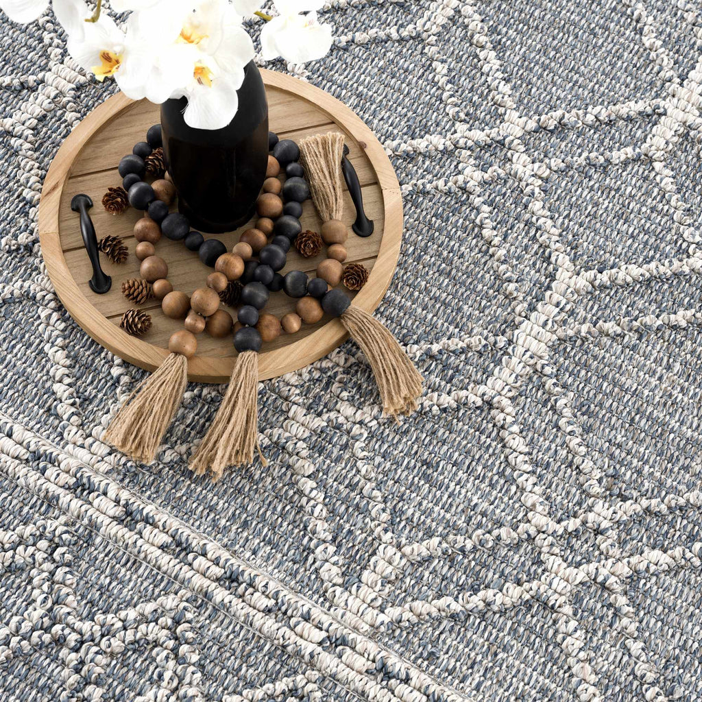Hauteloom Limited Edition HSSODIAH8A3 Slate Blue Machine Made Polypropylene Rug