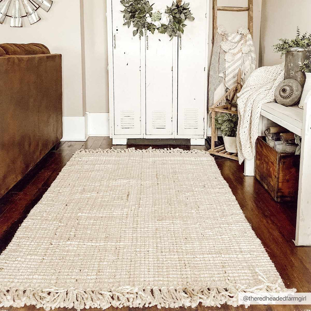 Hauteloom Senneterre SENN Cream Woven/Flatwoven Jute Rug