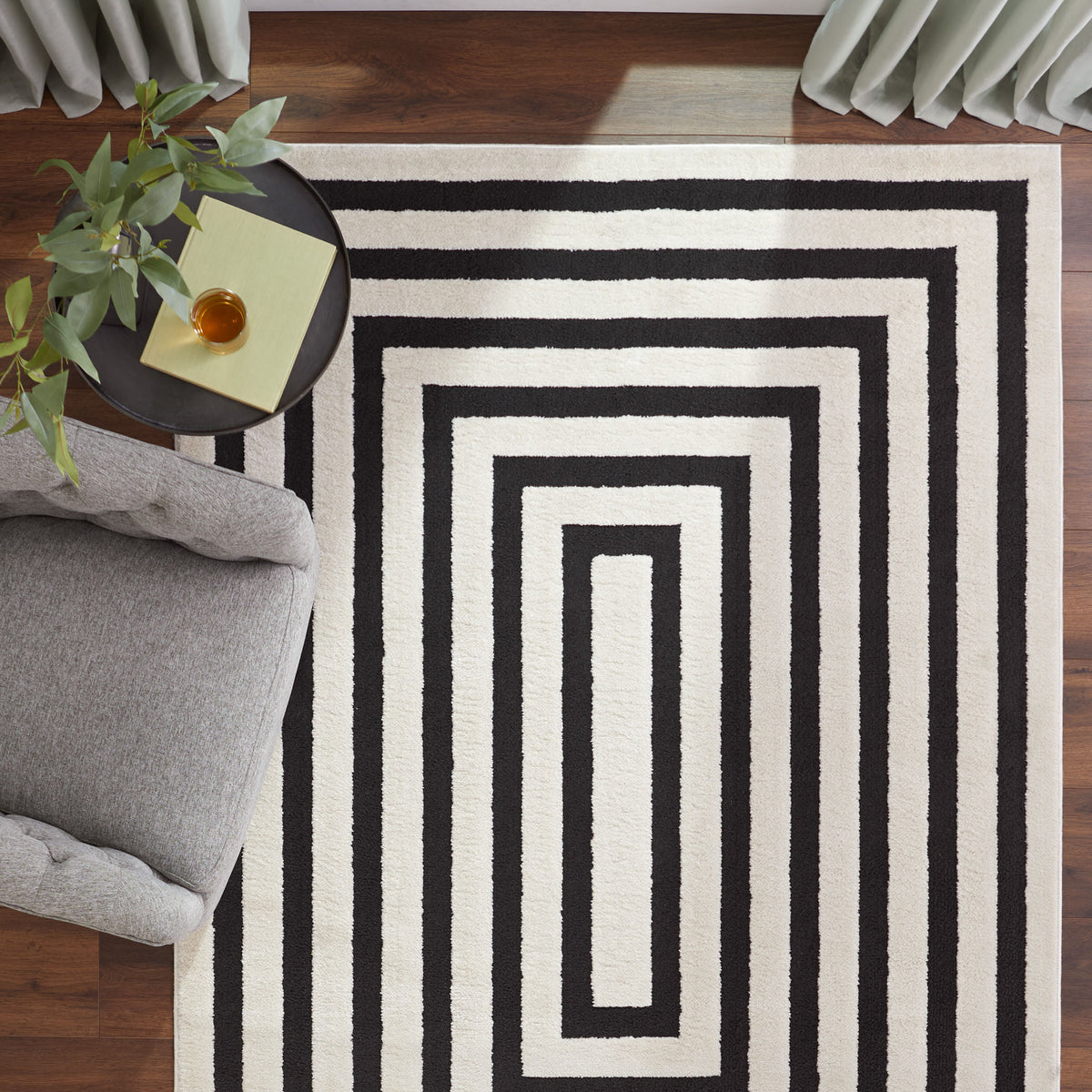 lavin optika t9016 black rug