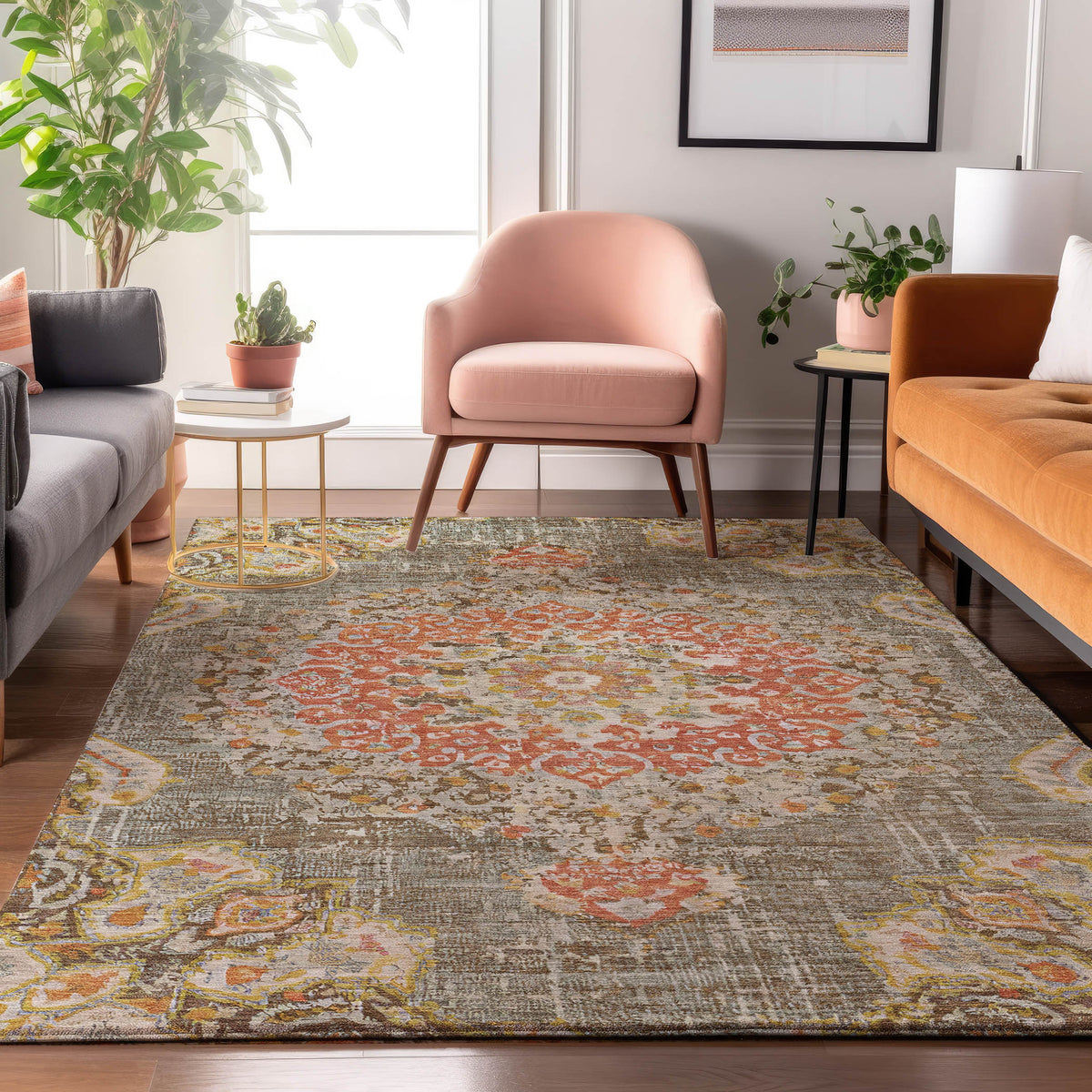 dalyn tabrook tb11 brown rug