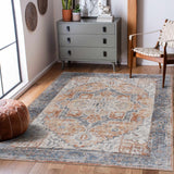 Hauteloom Hera HMABHERAR90 Blue Machine Made Polyester Rug