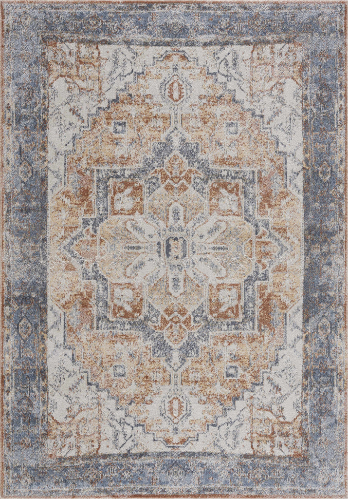 Hauteloom Hera HMABHERAR90 Blue Machine Made Polyester Rug