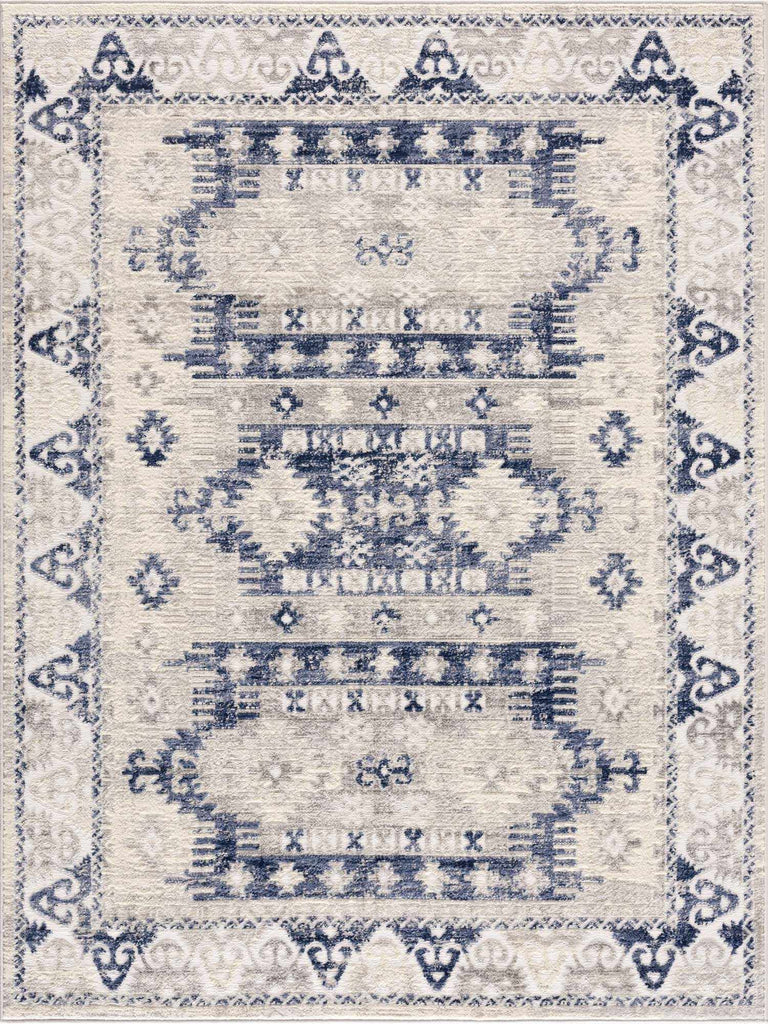 Hauteloom Bindi HJPTBINDIA2 Navy Machine Made Polypropylene Rug