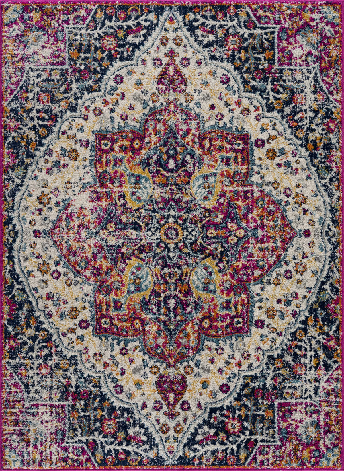 Hauteloom MARASH KMRSH4601 Navy Machine Made Polypropylene Rug