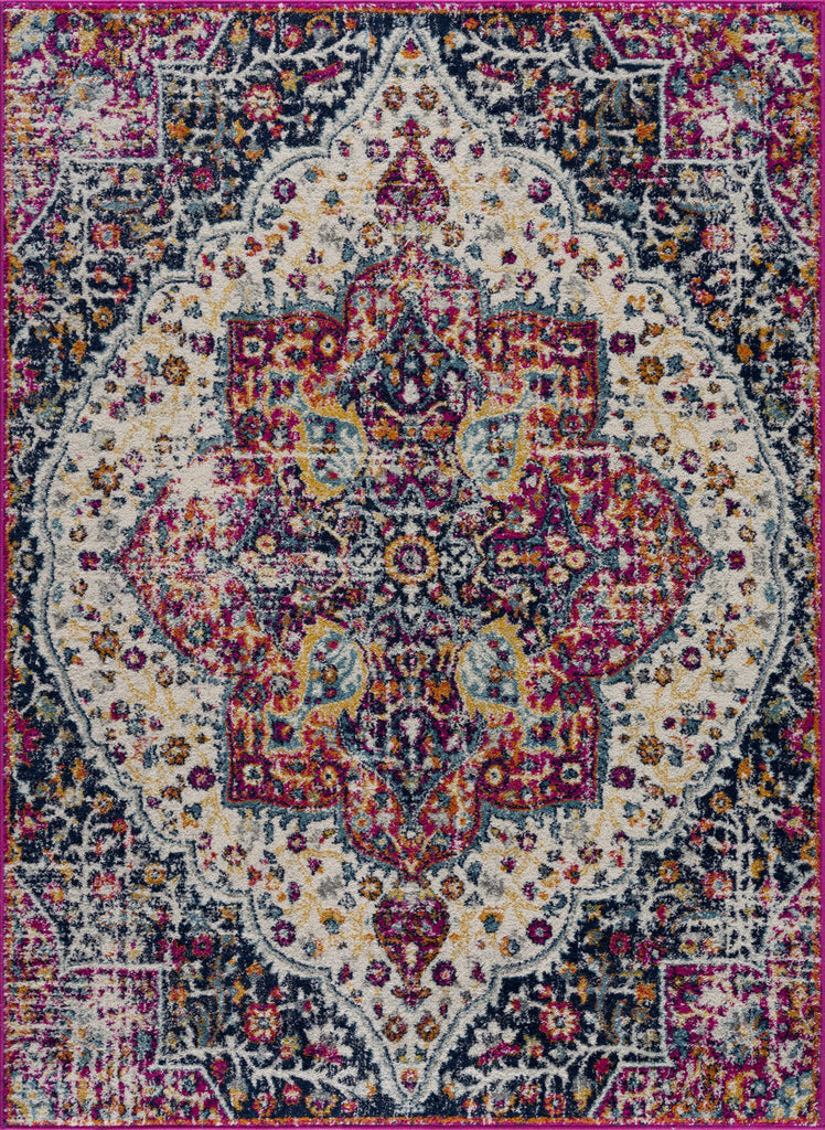 Hauteloom MARASH KMRSH4601 Navy Machine Made Polypropylene Rug