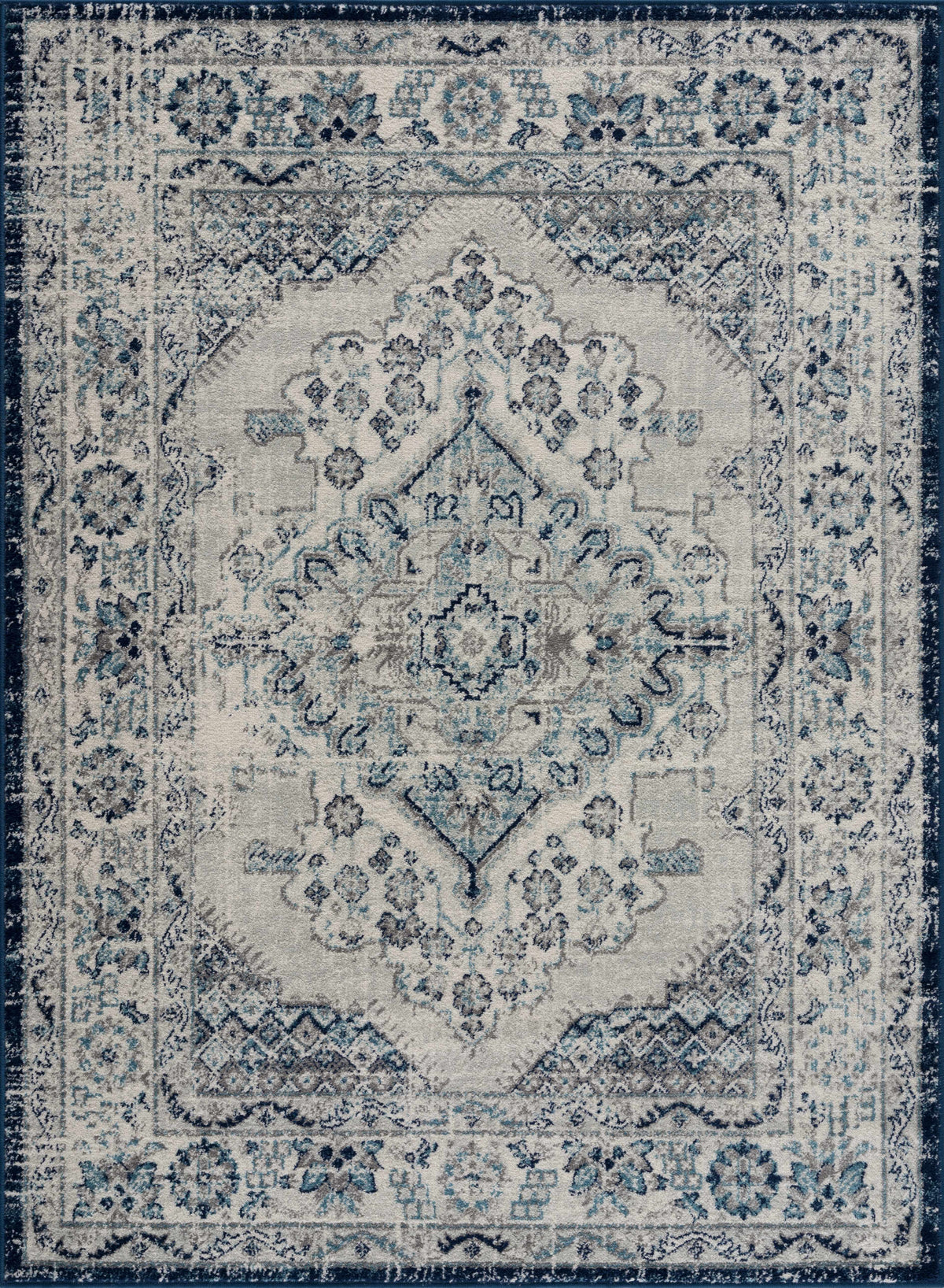 Hauteloom MARASH KMRSH4604 Gray Machine Made Polypropylene Rug