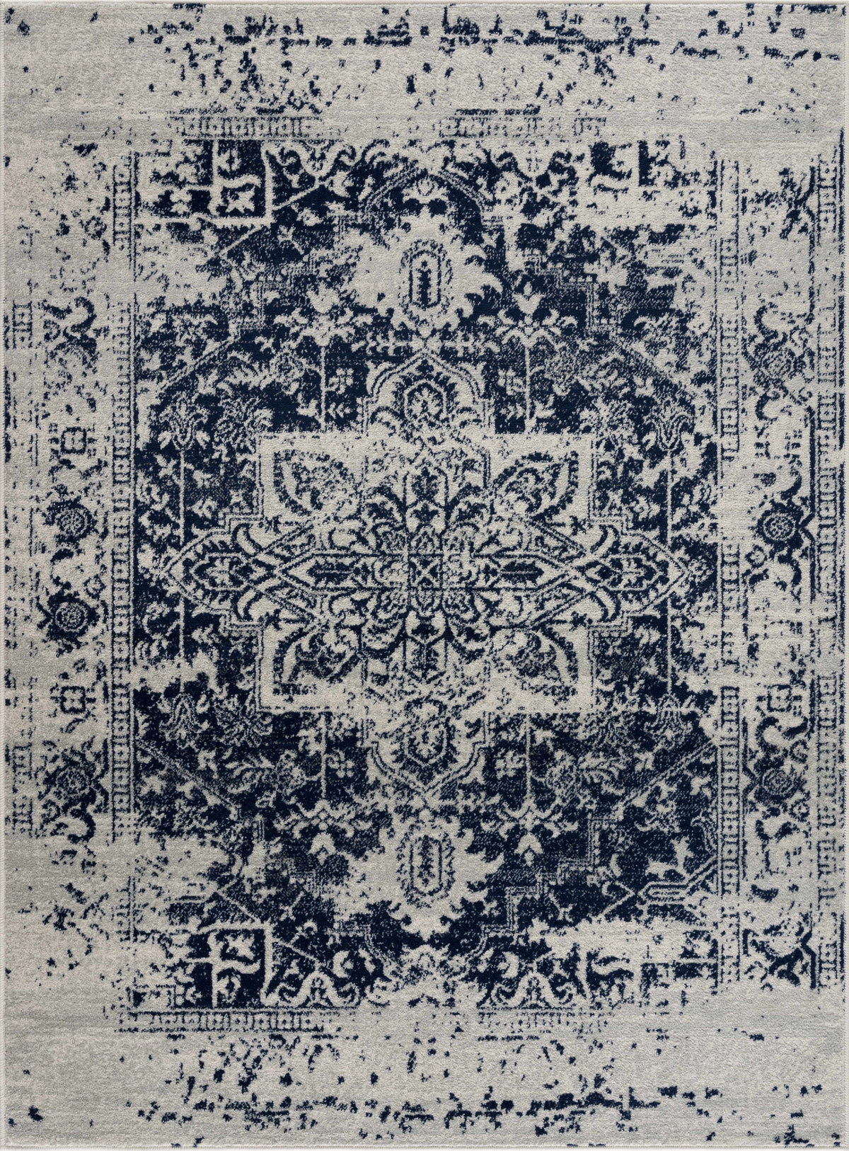 Hauteloom Limestone LIM Medium Gray Machine Made Polypropylene Rug