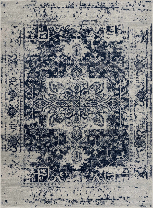 Hauteloom Limestone LIM Medium Gray Machine Made Polypropylene Rug