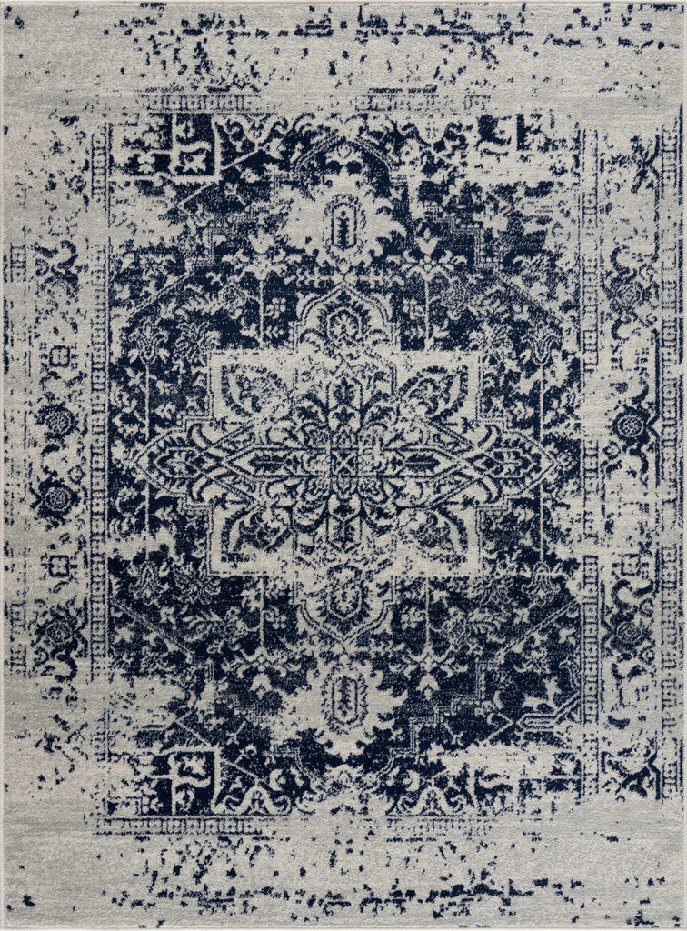 Hauteloom Limestone LIM Medium Gray Machine Made Polypropylene Rug