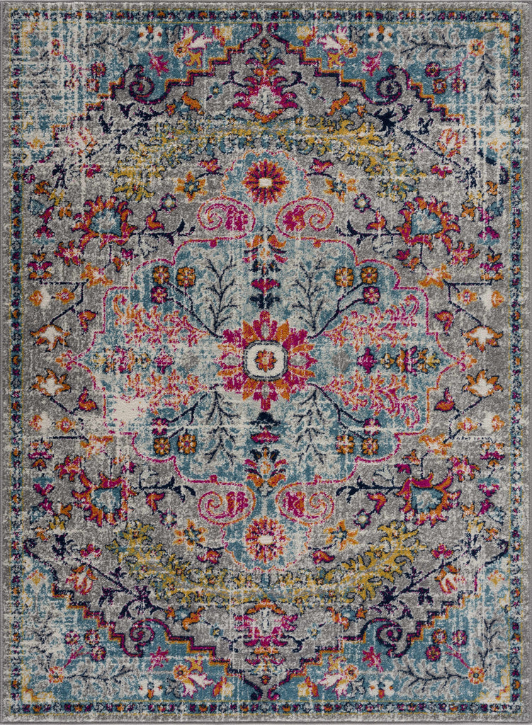 Hauteloom Delanson DLNS Teal Machine Made Polypropylene Rug