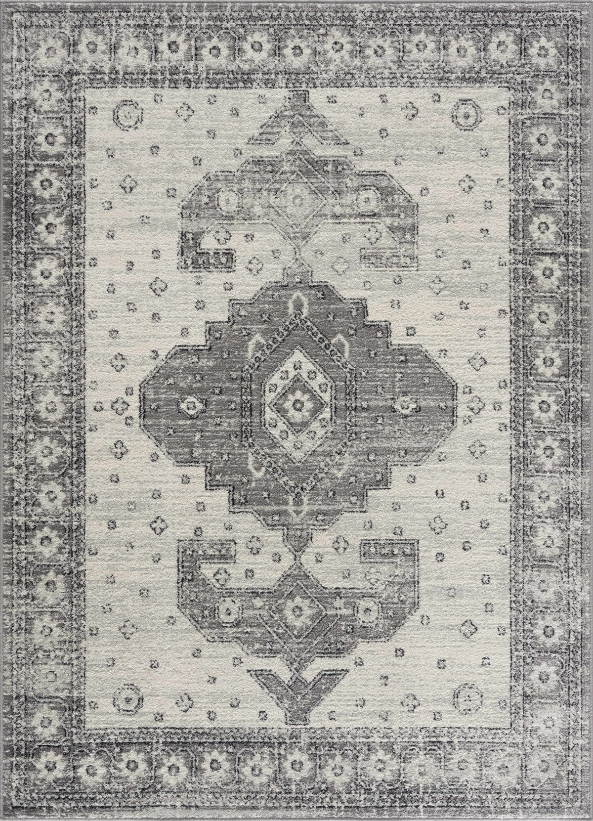Hauteloom MARASH KMRSH4605 Gray Machine Made Polypropylene Rug