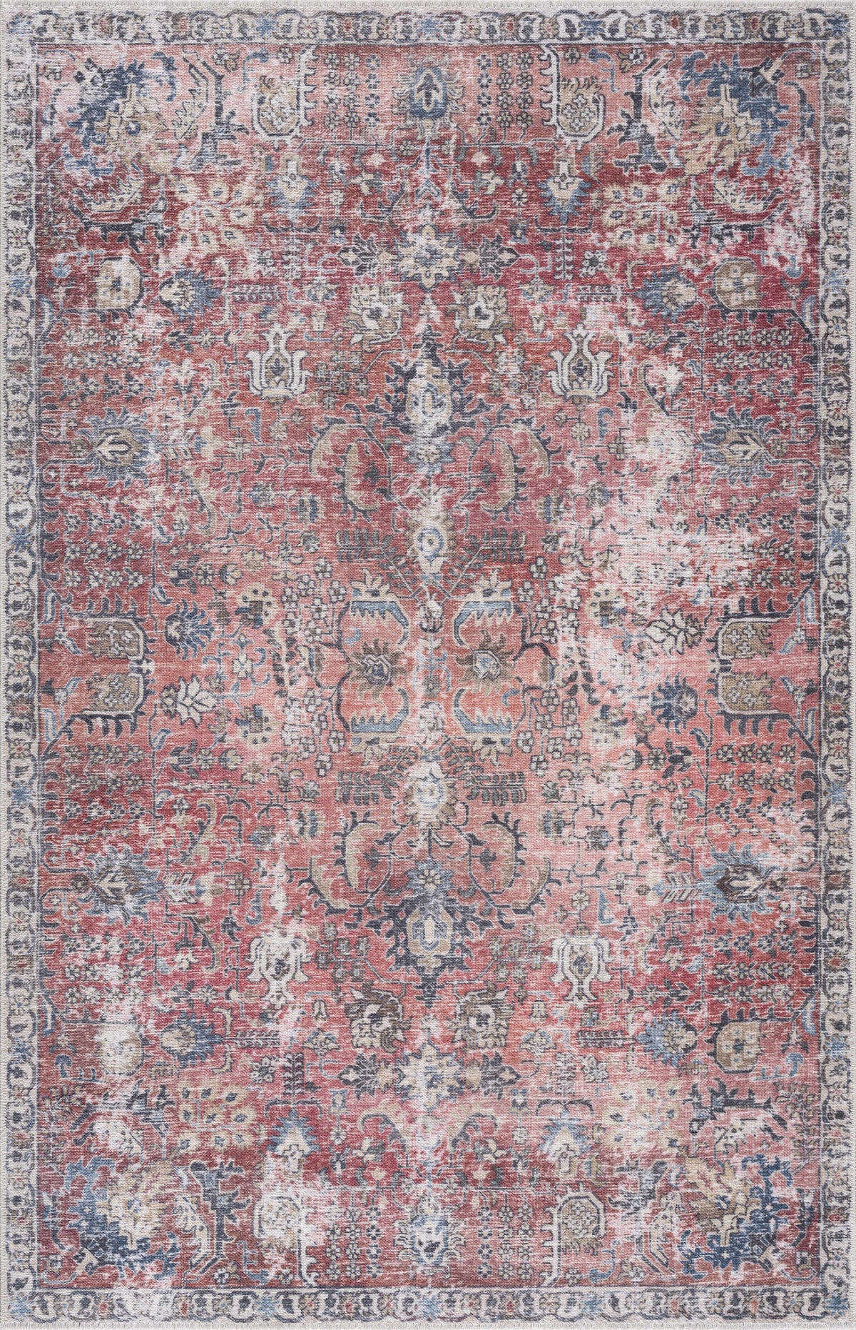 Hauteloom HOLI HOL2303 Burgundy Machine Made Polyester Rug