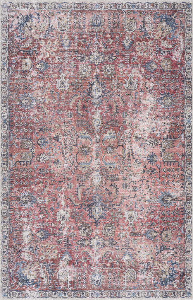 Hauteloom HOLI HOL2303 Burgundy Machine Made Polyester Rug