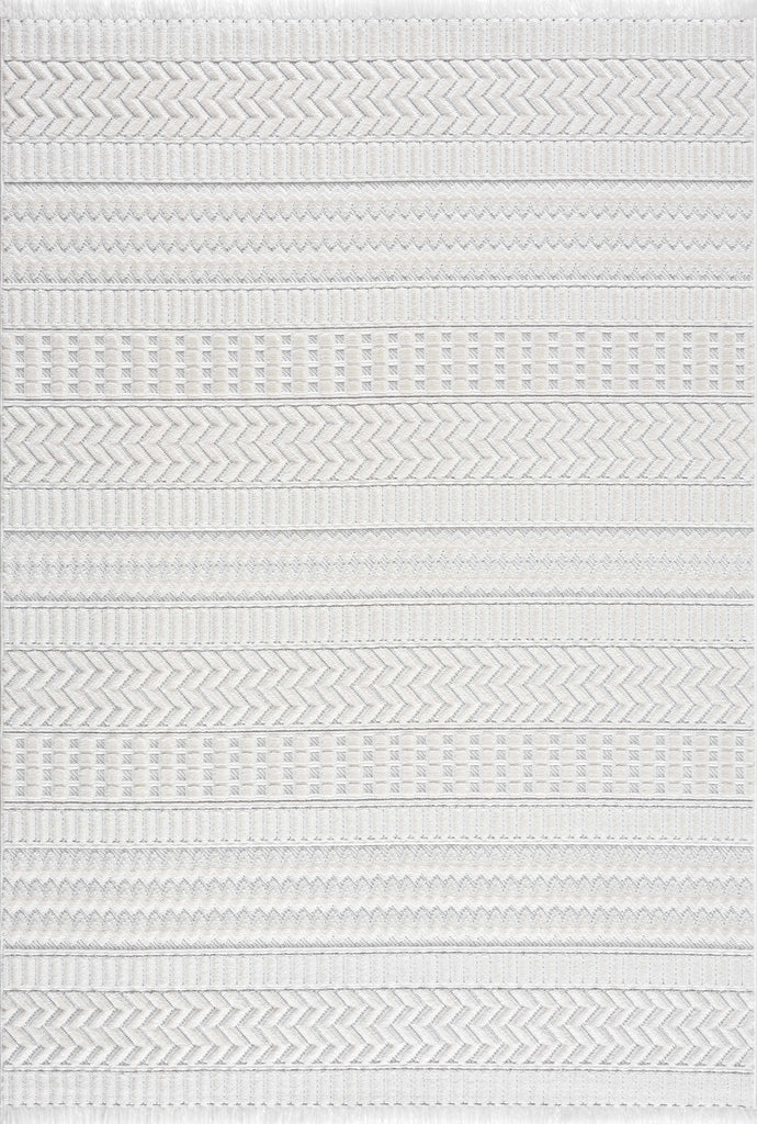 Hauteloom Limited Edition CIRA01 White Machine Made Polyester Rug