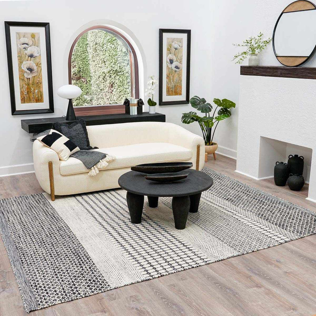 Hauteloom Tideswell TIDE Black Woven/Flatwoven Wool Rug