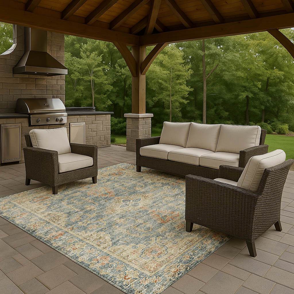 dalyn tuscany tu13 teal rug