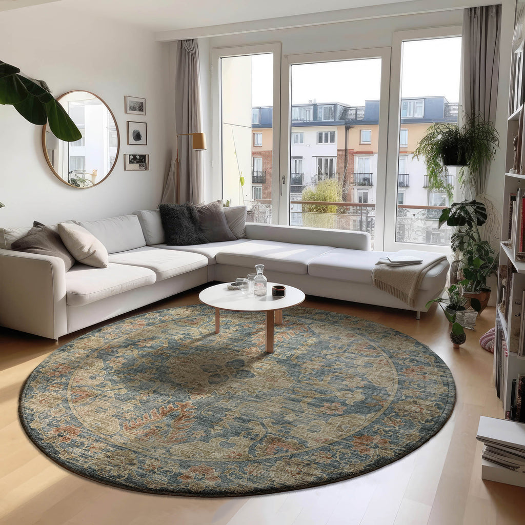 dalyn tuscany tu13 teal rug