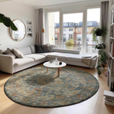 dalyn tuscany tu13 teal rug