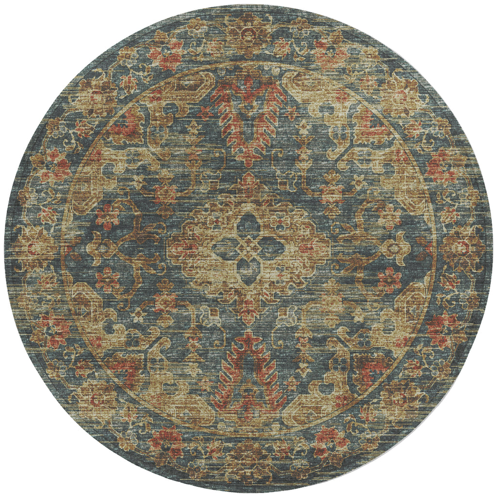 dalyn tuscany tu13 teal rug