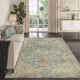 dalyn tuscany tu13 teal rug
