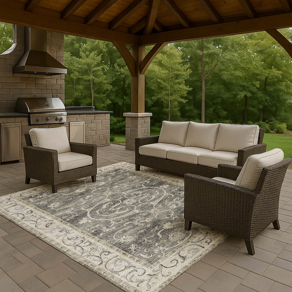 dalyn tuscany tu6 charcoal rug