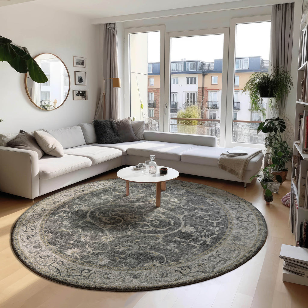 dalyn tuscany tu6 charcoal rug