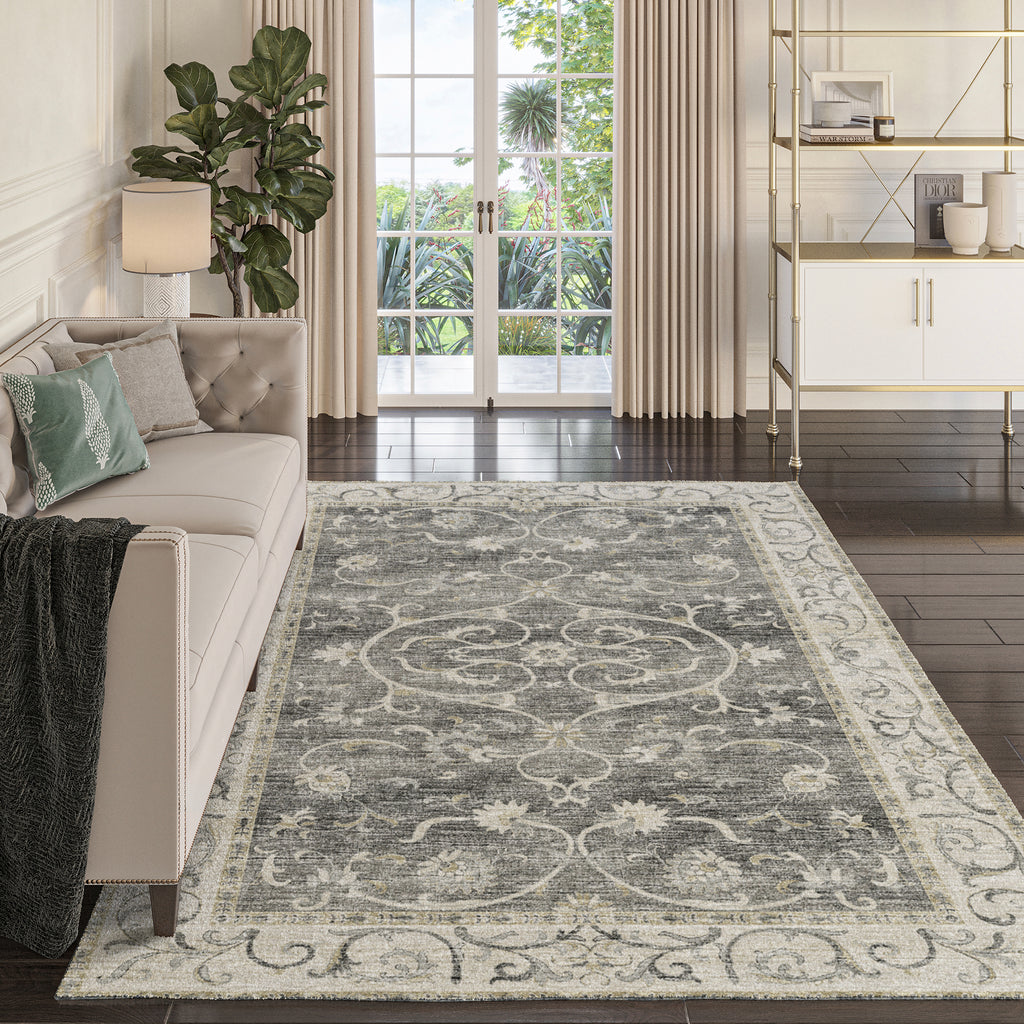 dalyn tuscany tu6 charcoal rug