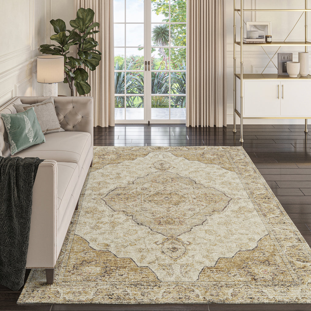 dalyn tuscany tu9 gold rug
