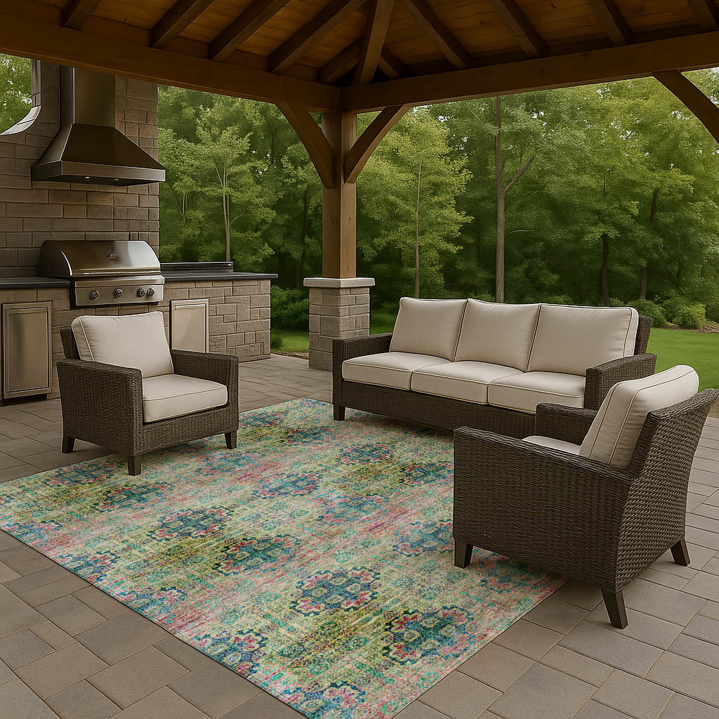 dalyn trevi tv16 green rug